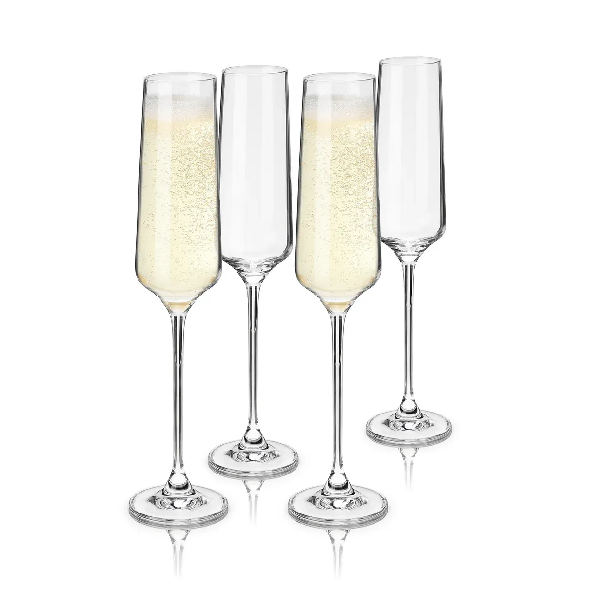 Viski - Reserve Inez Crystal Flutes - set of 4