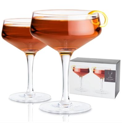 Viski Crystal Coupe, Set of 2