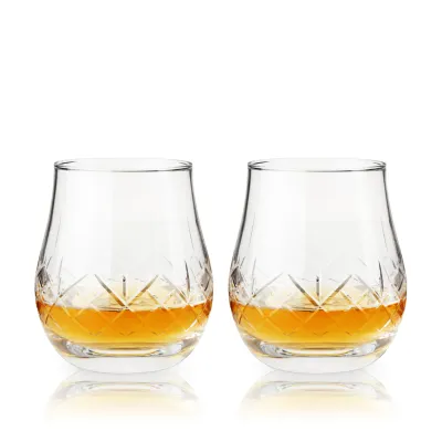 Viski Admiral Heavyweight Bourbon Glasses Set of 2