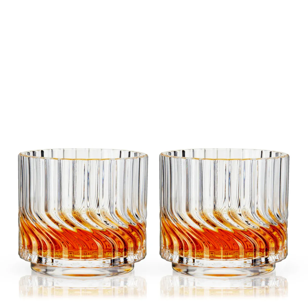 Viski Zephyr Crystal Lowball Tumblers - set of 2