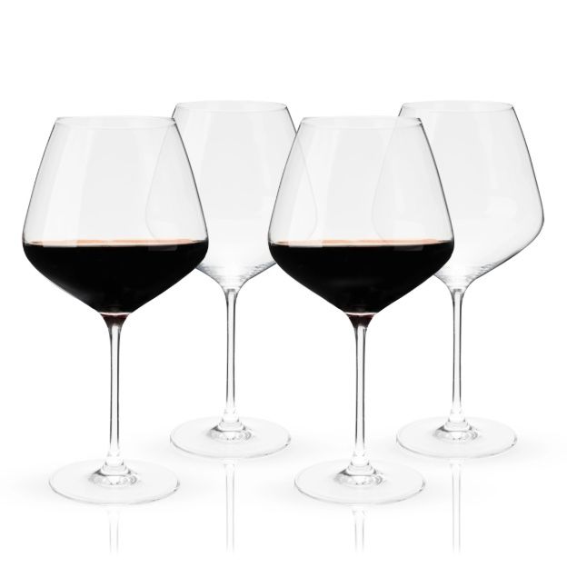 Reserve Inez Crystal Burgundy Set of 4
