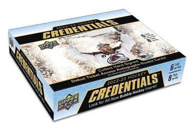 2022-23 Upper Deck Credentials Hockey Hobby Box 2022-23 Upper Deck Credentials Hockey Hobby Box