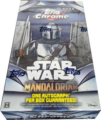 2022 Topps Chrome Star Wars The Mandalorian Hobby Box


