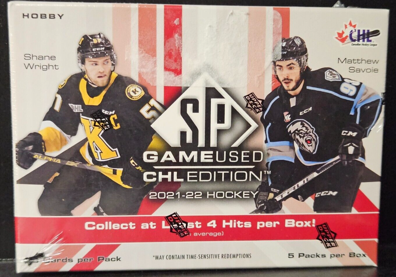 2021-22 Upper Deck SP Game Used CHL Hockey Hobby Box

