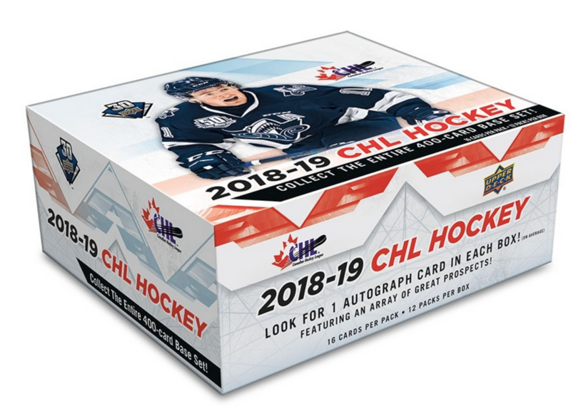 2018-19 Upper Deck CHL Hockey Hobby Box

