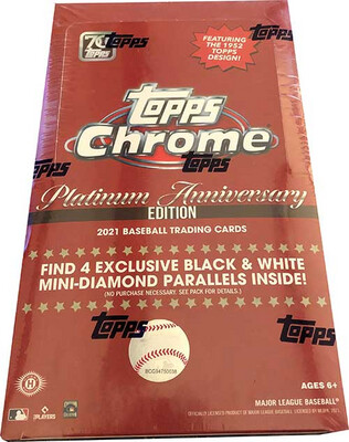 2021 Topps Chrome Platinum Anniversary Baseball Hobby Lite Box