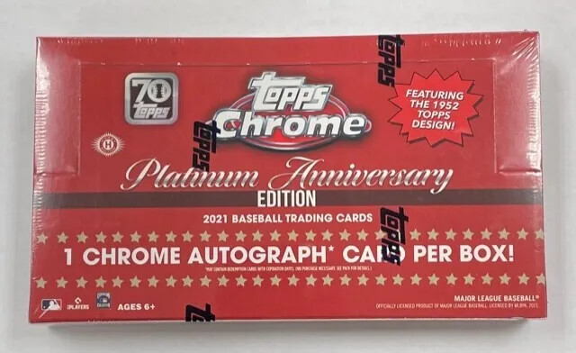 2021 Topps Chrome Platinum Anniversary Baseball Hobby Box