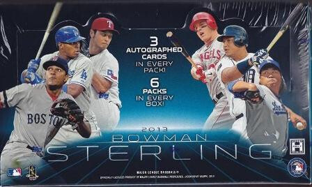 2013 Bowman Sterling Baseball Hobby Box