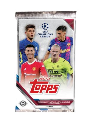 2021-22 Topps Champions League UEFA Soccer Hobby Pack


