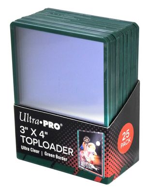 Ultra Pro 3 x 4 Toploader Green Border

