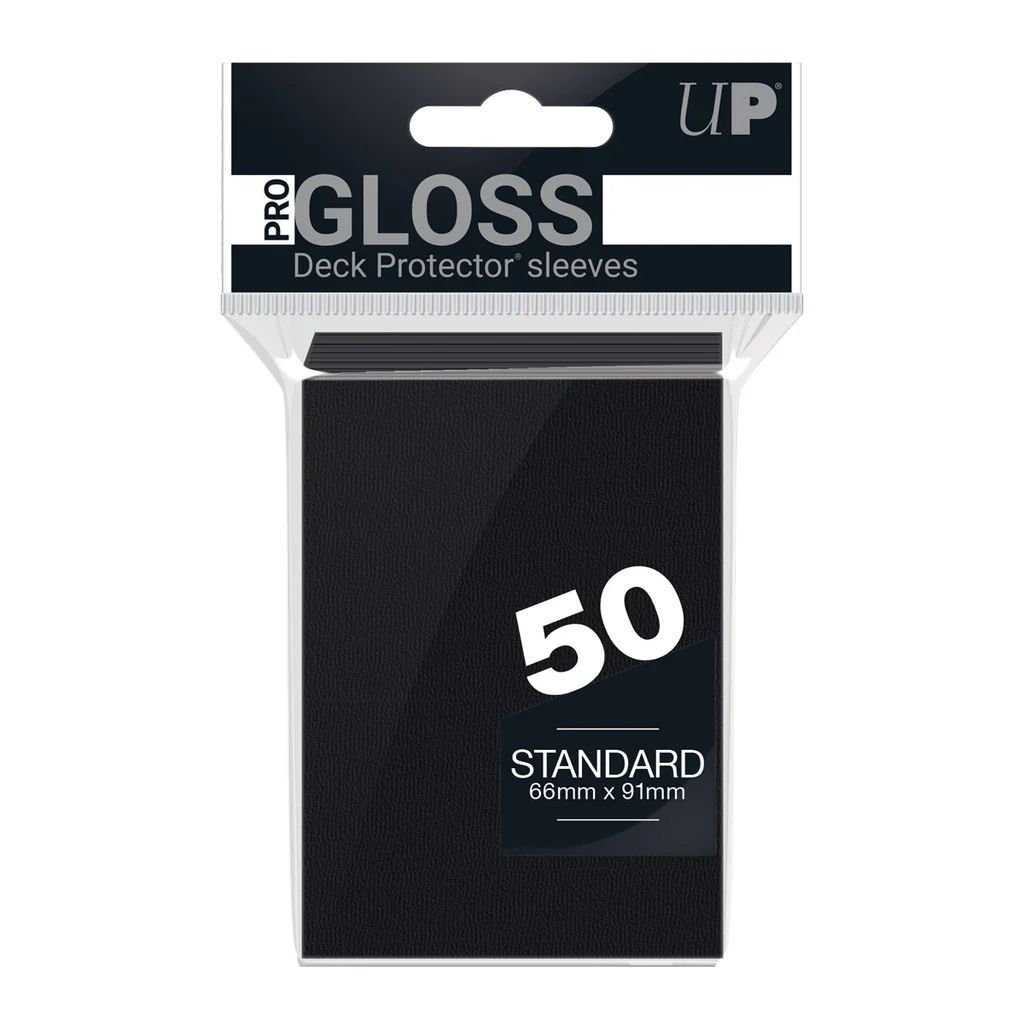 UP Pro Gloss Deck Protector Sleeves Black (50)

