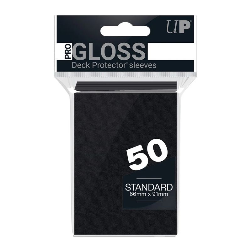 UP Pro Gloss Deck Protector Sleeves Black (50)

