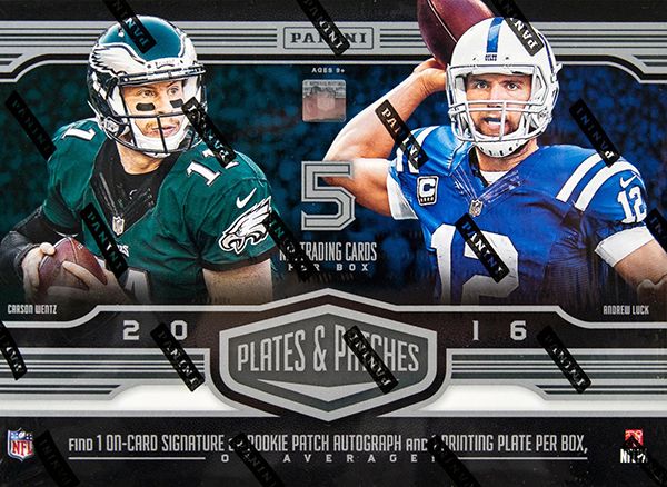 2016 Panini Plates and Patches Football Hobby Box

