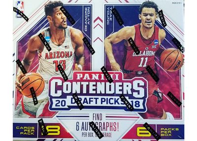 2018-19 Panini Contenders Draft Picks Basketball Hobby Box

