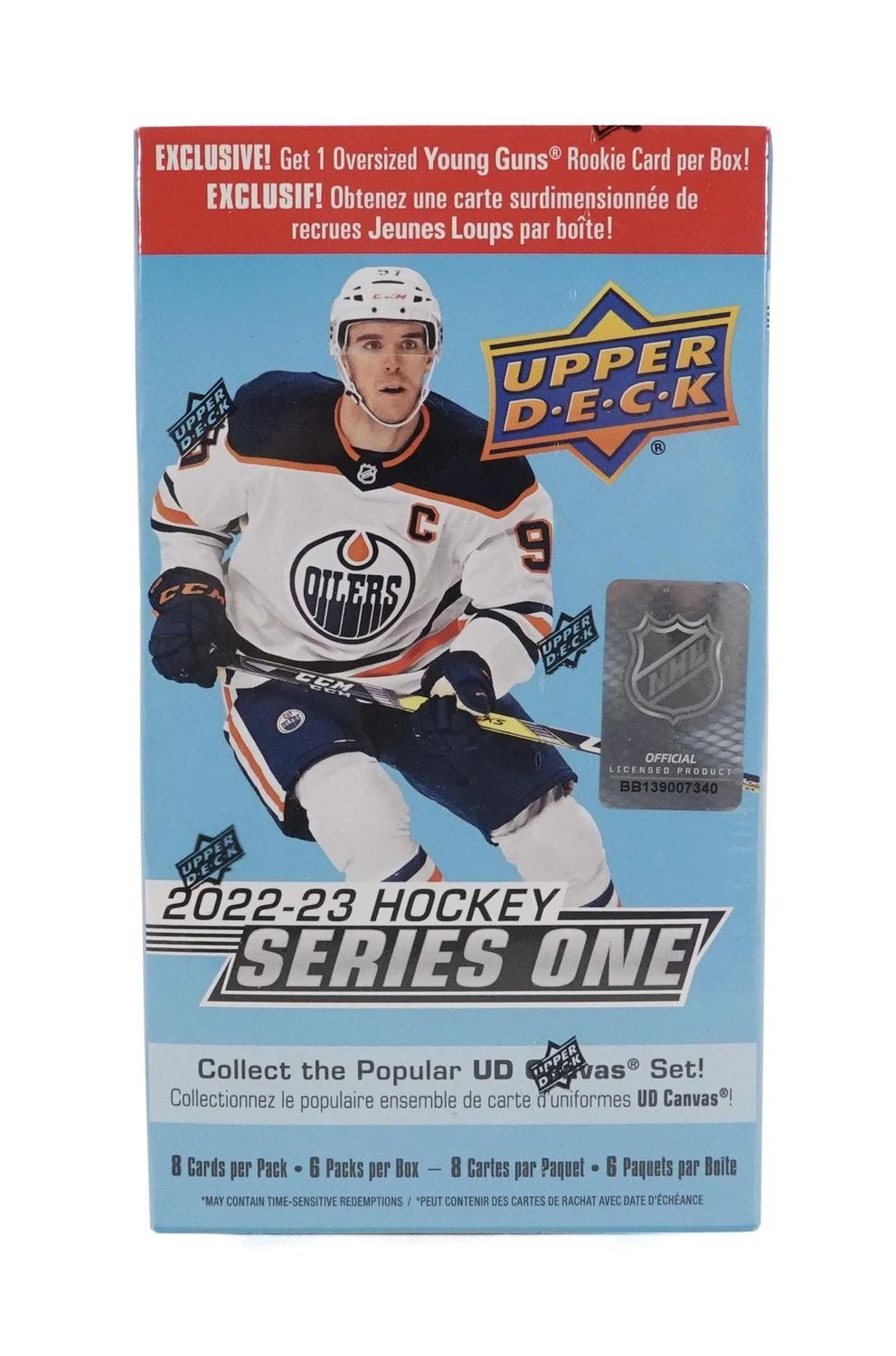 2022-23 Upper Deck Series 1 Hockey 6-Pack Blaster Box [ONE OVERSIZED YOUNG GUNS]