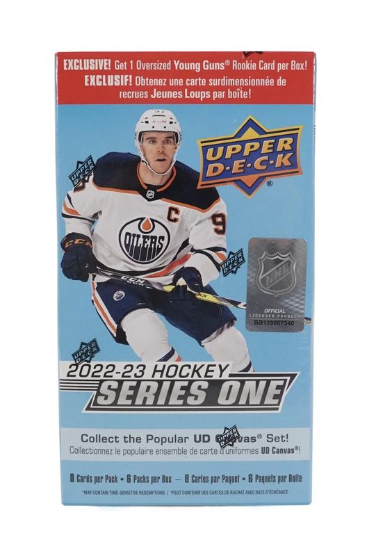 2022-23 Upper Deck Series 1 Hockey 6-Pack Blaster Box [ONE OVERSIZED YOUNG GUNS]