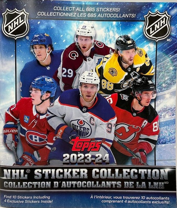 2023-24 Topps NHL Sticker Collection Hobby Pack

