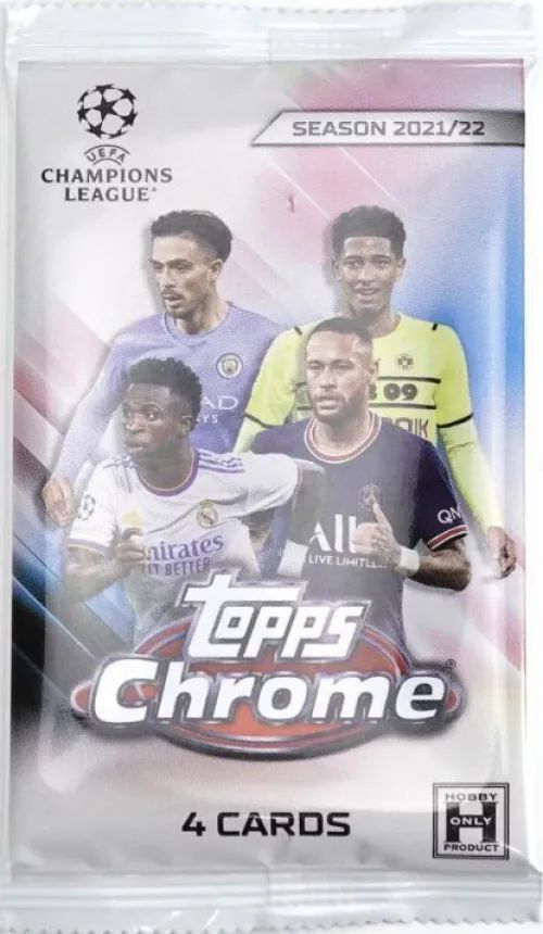 2021-22 Topps Chrome UEFA Champions League Soccer Hobby Pack

