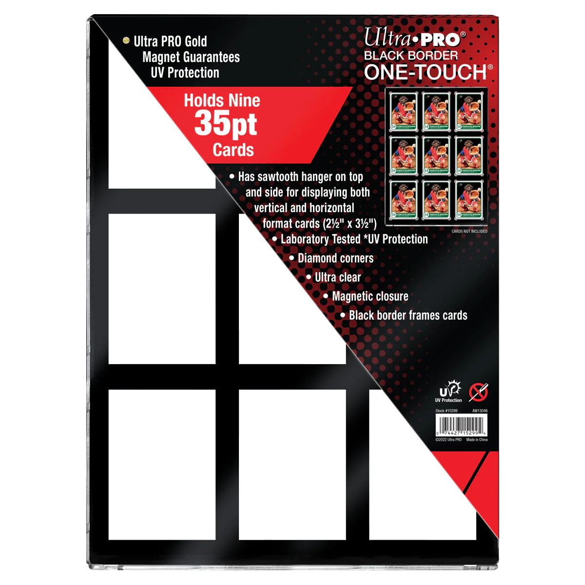 Ultra Pro Black Border One-Touch [35pt] HOLDS NINE