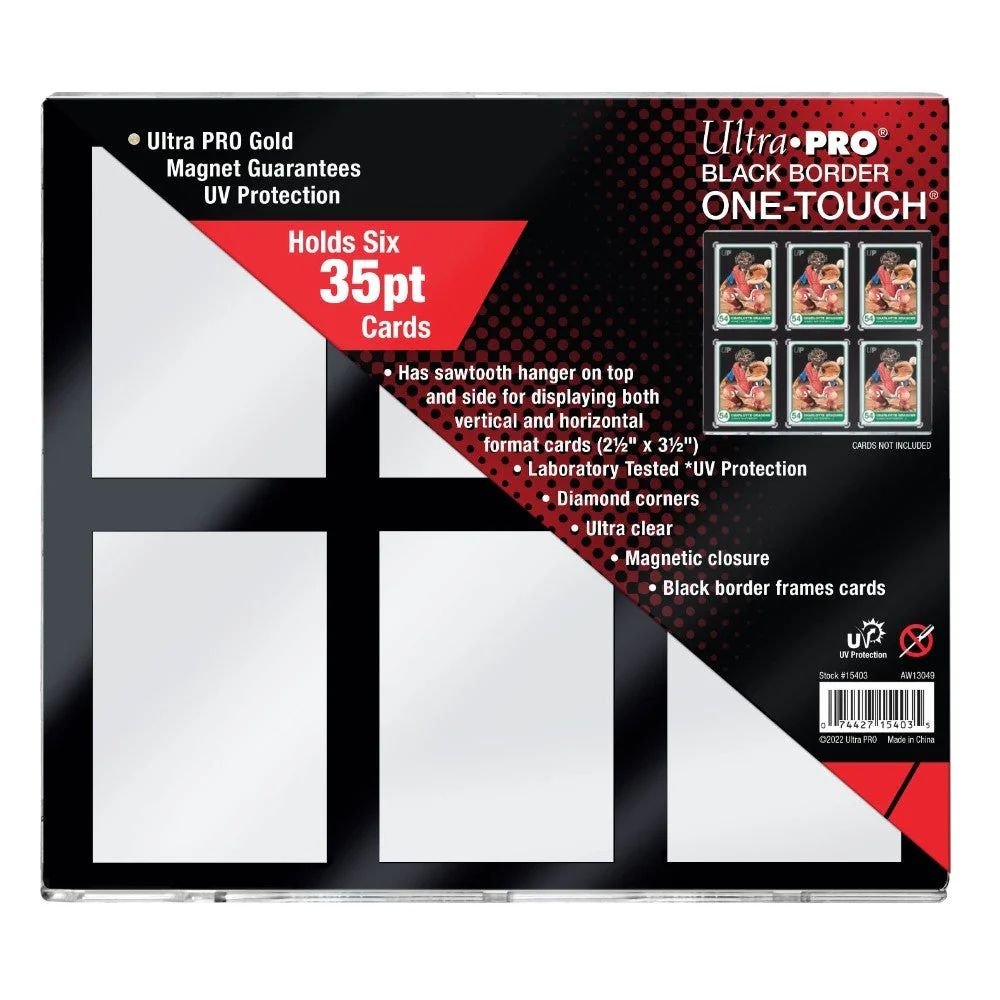 Ultra Pro Black Border One-Touch [35pt] HOLDS SIX