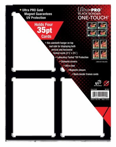 Ultra Pro Black Border One-Touch [35pt] HOLDS FOUR
