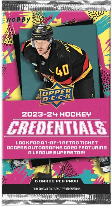 2023-24 Upper Deck Credentials Hockey Hobby Pack
