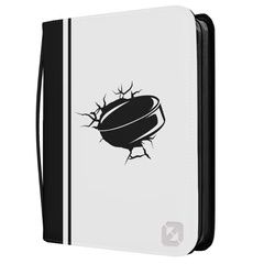 EVORETRO Toploader Binder | White Hockey Puck Design | Holds 216 Cards