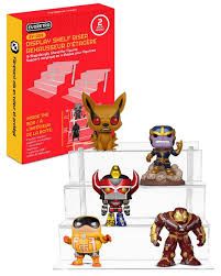 EVORETRO | 4-Step Acrylic Display Stand Risers for Funko Pops and Action Figures 6 Inch