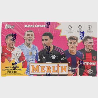 2024 Topps Chrome Merlin UEFA Club Competitions Soccer Hobby Box