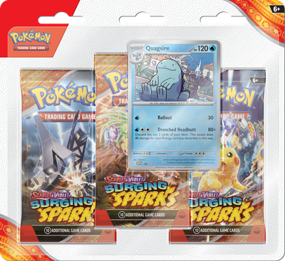 Pokemon Scarlet and Violet [SV8] SURGING SPARKS THREE PACK BLISTER