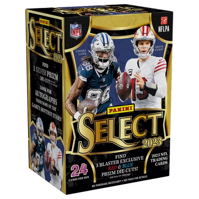 2023 Panini Select Football 6-Pack Blaster Box (Red &amp; Blue Prizms!)