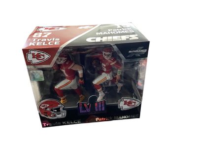 2024 McFarlane NFL SportsPicks Patrick Mahomes + Travis Kelce Figurines [2-PACK]