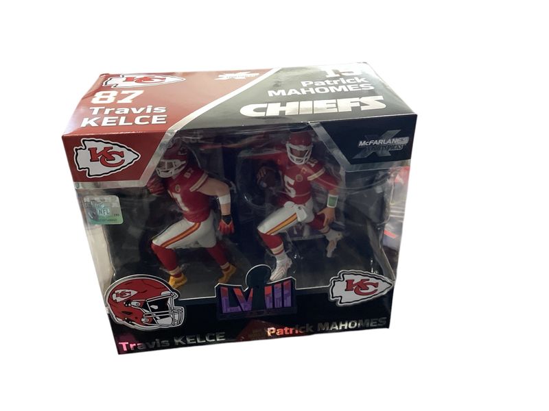 2024 McFarlane NFL SportsPicks Patrick Mahomes + Travis Kelce Figurines [2-PACK]