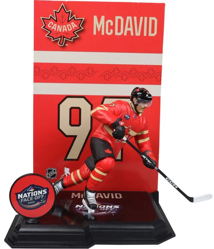 Connor McDavid Canada NHL McFarlane Toys 4 Nations Face-Off Legacy Series 7" Action Figure