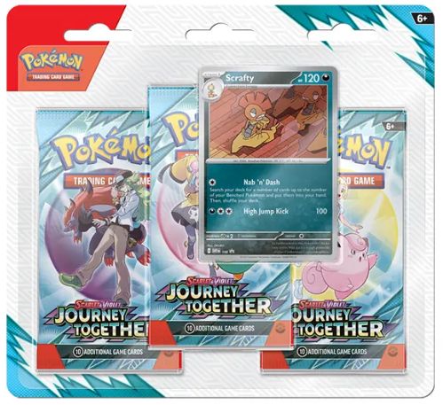 Pokemon TCG Scarlet and Violet (SV09) Journey Together 3PK Blister Pack