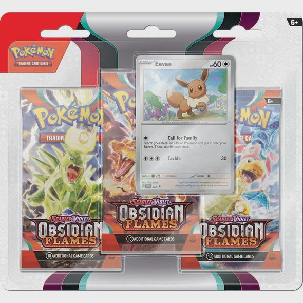 POKEMON - SCARLET AND VIOLET OBSIDIAN FLAMES 3 PACK BLISTER