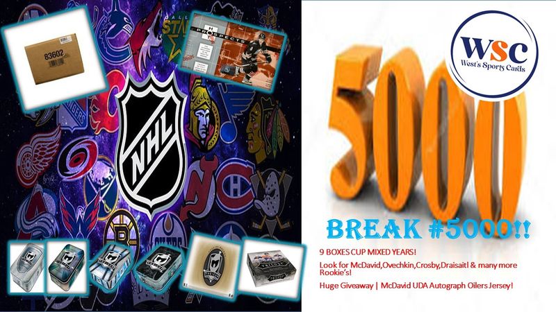 Break #5000 |  MONUMENTAL 31 Box MIXER  [16 MIX RC YEARS] OVECHKIN MCDAVID CROSBY DRAISAITL ...  CUPx9 (14-15 3 BOX CASE) HUGE GIVEAWAYS McDAVID UDA ** 1/1 BOUNTY  AT $300 **