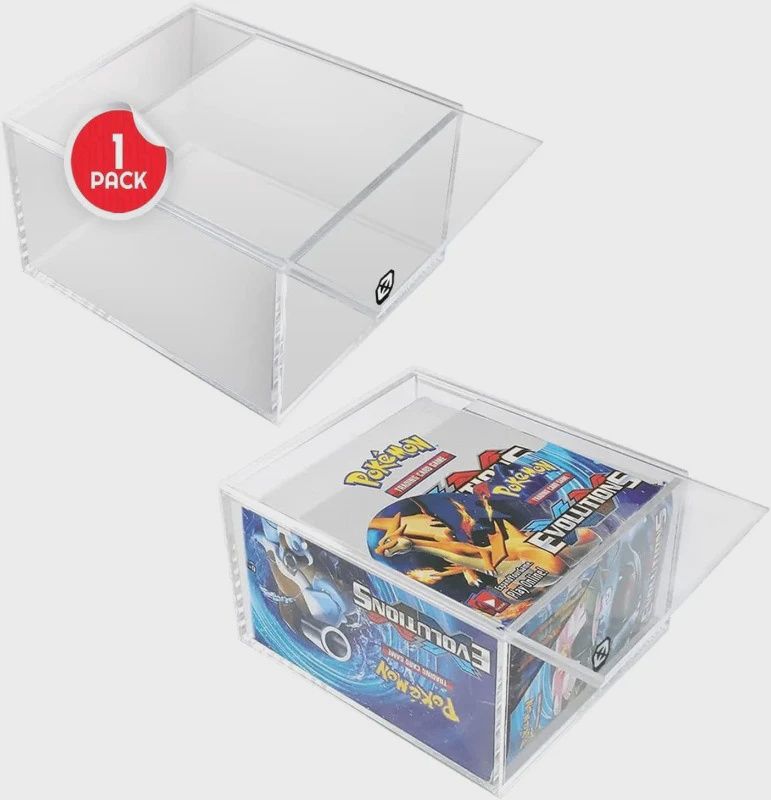 EVORETRO | Pokémon Booster Box Acrylic Protector Case - Sliding Lid Anti-UV