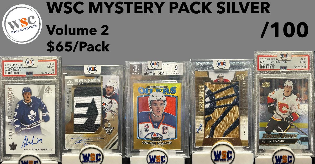 WSC Mystery Pack | SILVER EDITION V2 ** ONE CARD / PACK (ONE AUTOGRAPH / MEMORABILIA, GRADED or SP ROOKIE CARD IN EVERY PACK)