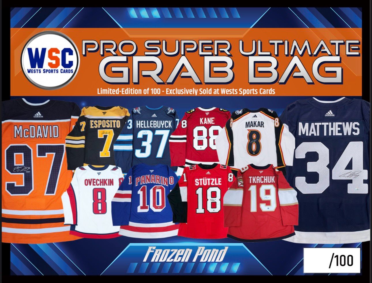 Break #5031 | FROZEN POND / WSC PRO JERSEY EDITION | MYSTERY BOX /100 | TEAM RANDOM... TRIPLE UP McDAVID OVECHKIN MATTHEWS MAKAR!