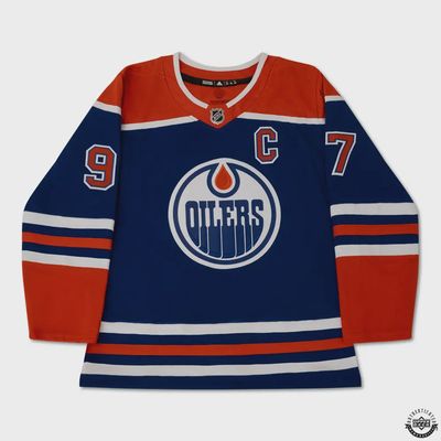 Connor McDavid Autographed &amp; Inscribed &quot;800 PTS 2/21/23&quot; Royal Blue Adidas Edmonton Oilers Jersey /80