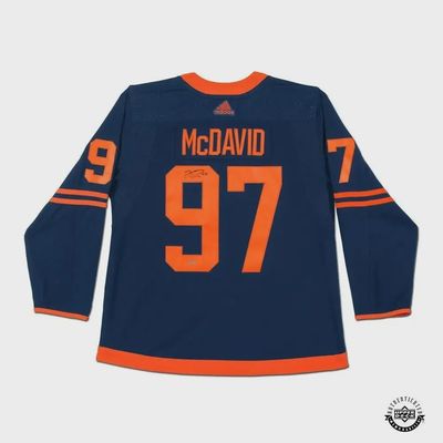 Connor McDavid Autographed Authentic Navy Adidas Edmonton Oilers Alternate Jersey