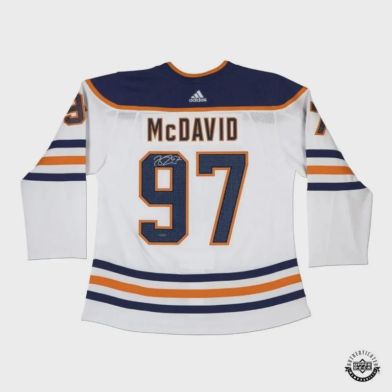 Connor McDavid Autographed Authentic Edmonton Oilers Adidas White Jersey
