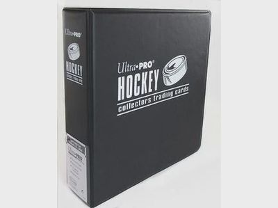Ultra Pro | 3 Inch D Ring Hockey Trading Card Collectors Binder Black