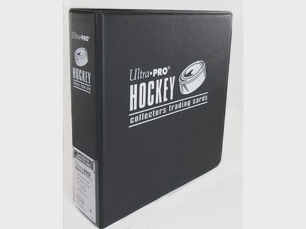 Ultra Pro | 3 Inch D Ring Hockey Trading Card Collectors Binder Black