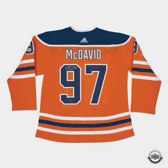 Connor McDavid Autographed Authentic Edmonton Oilers Adidas Orange Jersey
