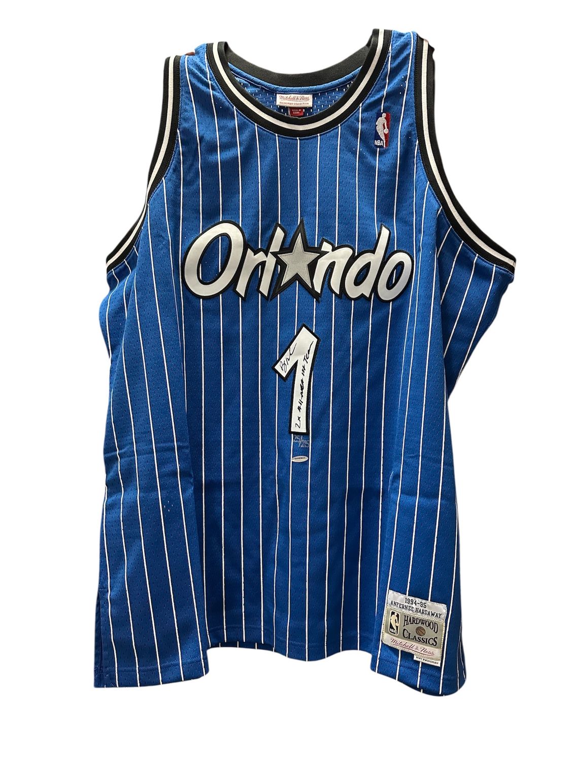 Anfernee &quot;Penny&quot; Hardaway Autographed 1994-95 Orlando Magic Adidas Swingman Mitchell &amp; Ness Jersey 25/25