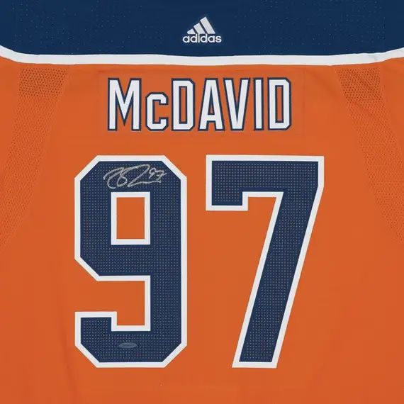 Connor McDavid Autographed Authentic Edmonton Oilers Adidas Orange Jersey