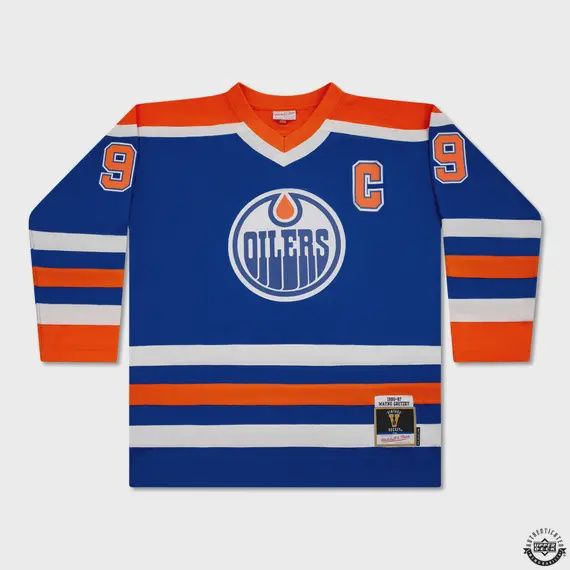 Wayne Gretzky Autographed Vintage Throwback Blue Mitchell &amp; Ness 1986-87 Edmonton Oilers Jersey