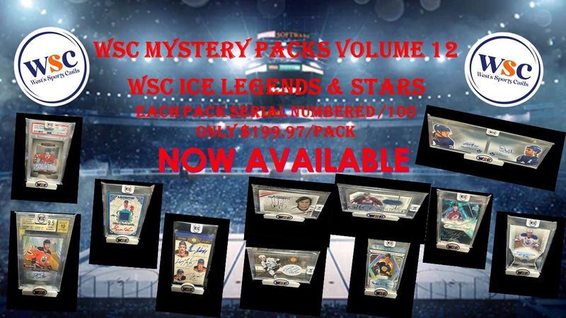 WSC MYSTERY PACKS | ICE LEGENDS &amp; STARS VOL.12 | 1 AUTO/PATCH/GRADED CARD/PACK ** GRETZKY-McDAVID-ORR-HOWE-LEMIEUX-MATTHEWS +++ $199.97/PACK!
